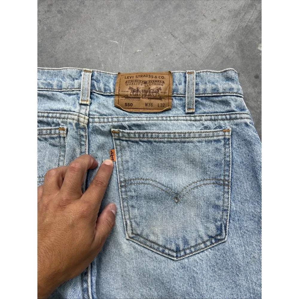 Levi Orange Tab 550 Denim Light Wash Jeans